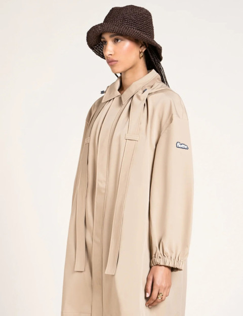 Flotte Gabardine Manches Ballon Unisexe Richelieu Beige - 4