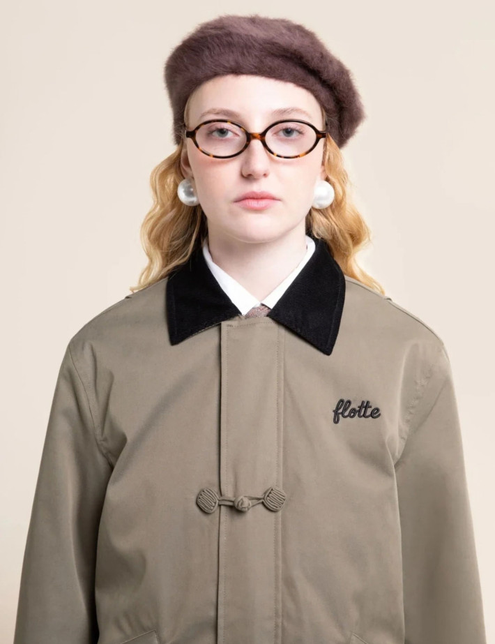 Flotte Veste Imperméable à Brandebour Unisexe Carnot Kaki - 3