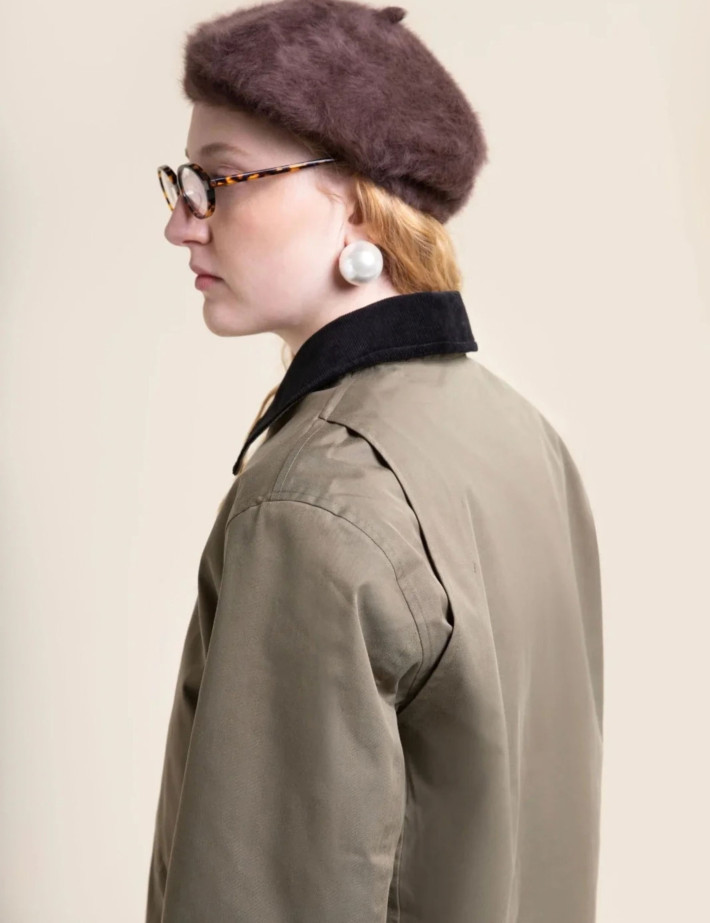 Flotte Veste Imperméable à Brandebour Unisexe Carnot Kaki - 5