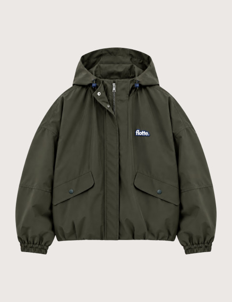 Flotte Veste Bombers Unisexe Grance Kaki
