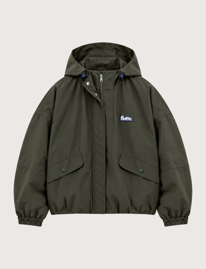 Flotte Veste Bombers Unisexe Grance Kaki