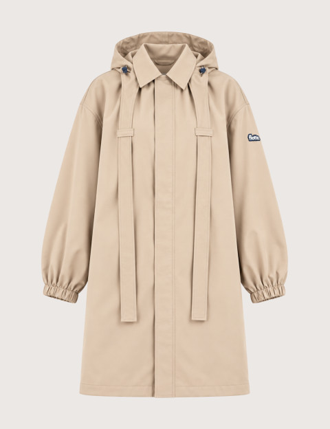 Flotte Gabardine Manches Ballon Unisexe Richelieu Beige