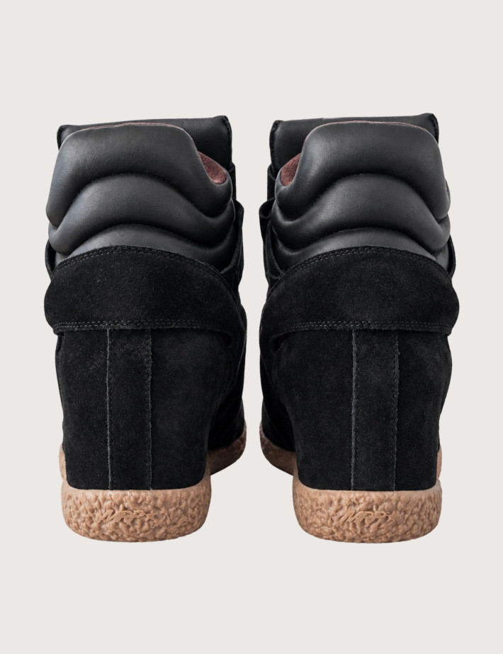 MRP Melrose Place Baskets Montantes Velcro Chamonix Noir Marron Léopard - 4