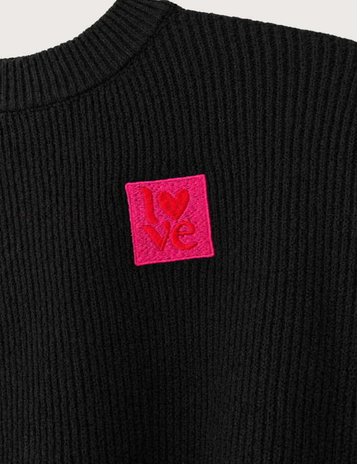PIECES Pull Femme Sally Noir - 2