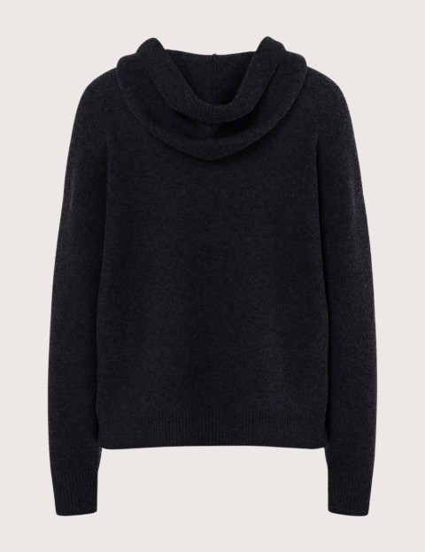 PIECES Pull Femme à Capuche Malou Noir - 2