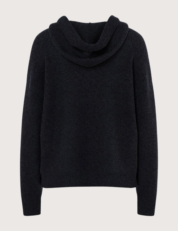 PIECES Pull Femme à Capuche Malou Noir - 2