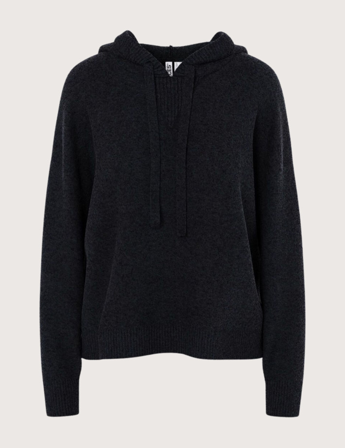PIECES Pull Femme à Capuche Malou Noir