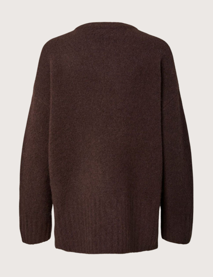 PIECES Pull Femme Tina Marron - 3