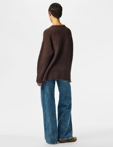 PIECES Pull Femme Tina Marron - 5