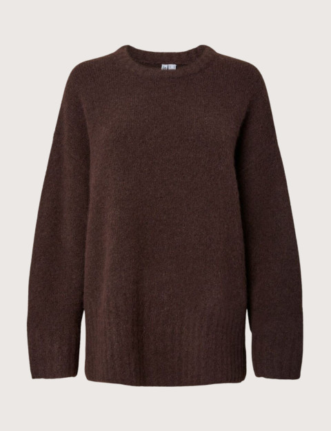 PIECES Pull Femme Tina Marron