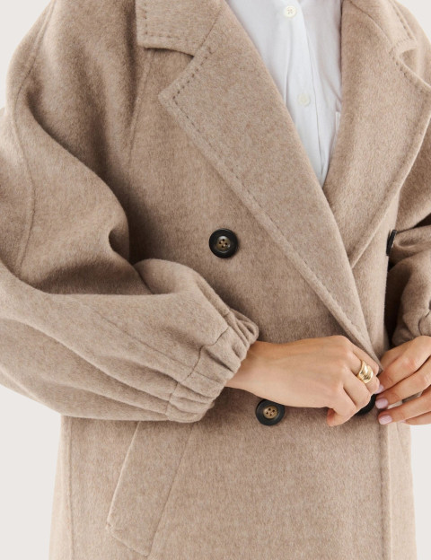 Giovanni Paris Manteau Longe Femme Manola Taupe - 2