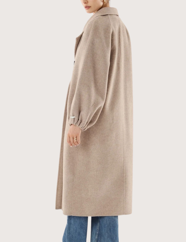Giovanni Paris Manteau Longe Femme Manola Taupe - 5