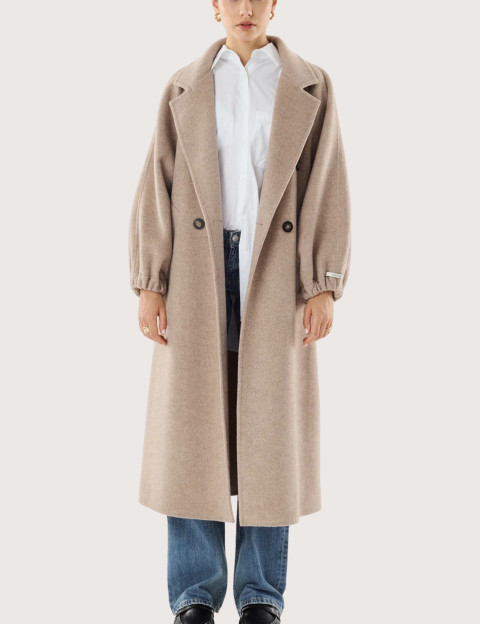 Giovanni Paris Manteau Longe Femme Manola Taupe