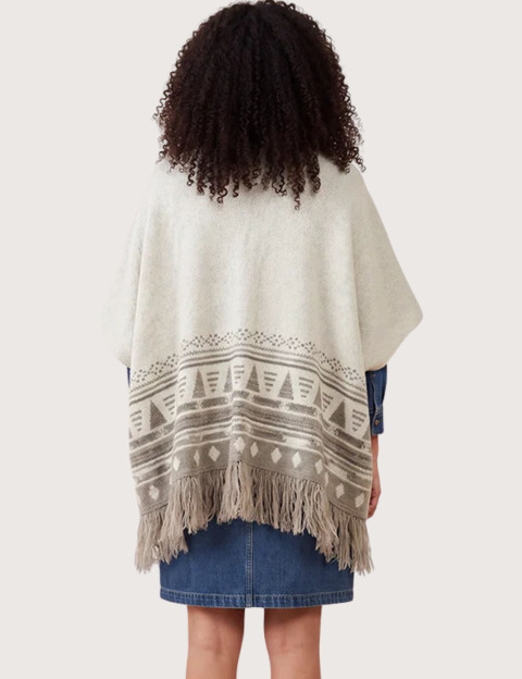 Minuit12 Pull Femme en Maille Chamane Ecru - 2