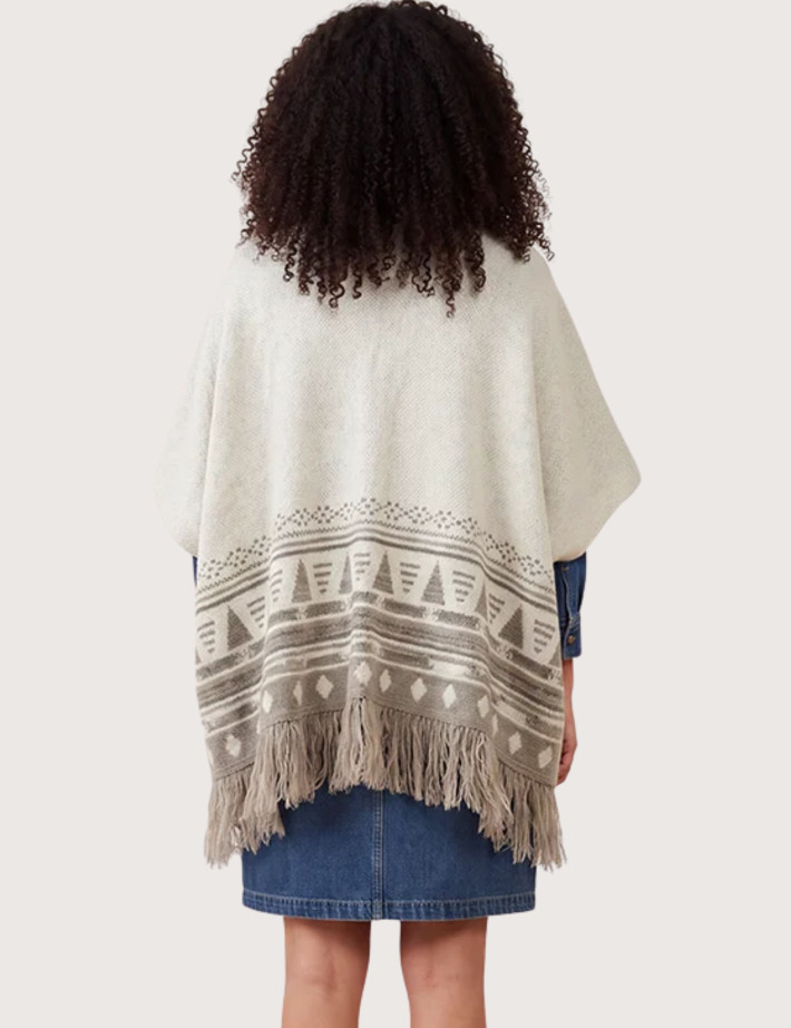 Minuit12 Pull Femme en Maille Chamane Ecru - 2