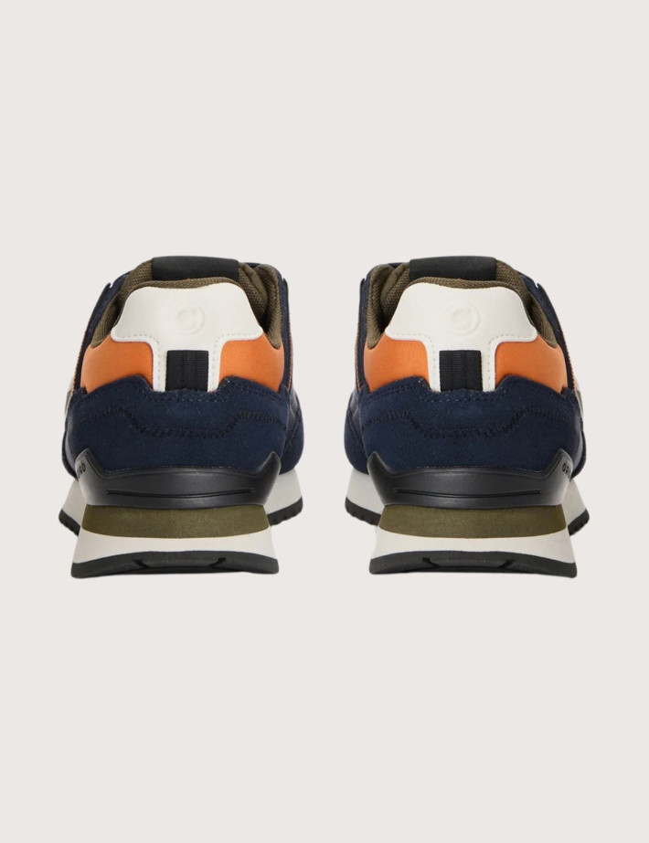 COLMAR Baskets Travis Sport Colors Marine Kaki Orange Homme - 3