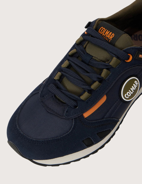 COLMAR Baskets Travis Sport Colors Marine Kaki Orange Homme - 2