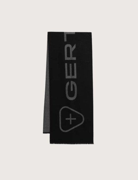 GERTRUDE Echarpe Femme Mathilde Logo Noir Gris