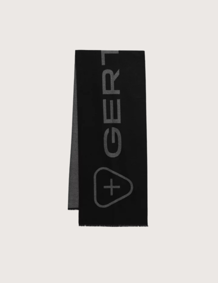 GERTRUDE Echarpe Femme Mathilde Logo Noir Gris