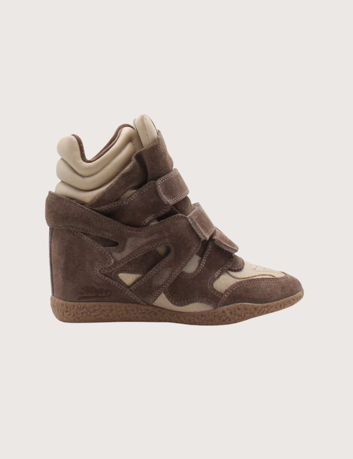 MRP Melrose Place Baskets Montantes Velcro Chamonix Marron Doré