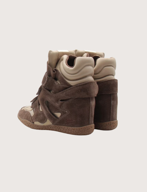 MRP Melrose Place Baskets Montantes Velcro Chamonix Marron Doré - 4