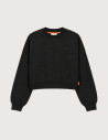 GERTRUDE Sweat Femme Col Rond Cropped Catherine Noir