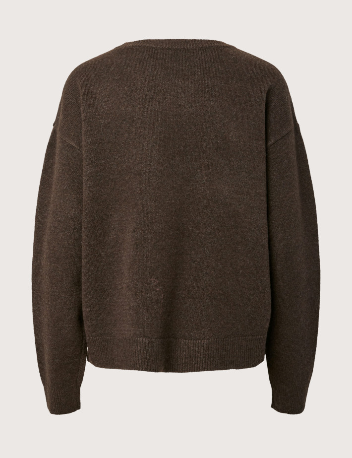 PIECES Pull Femme Sally Marron - 2