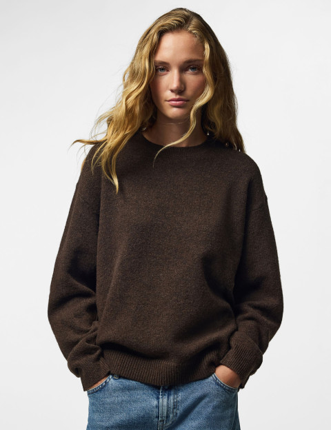 PIECES Pull Femme Sally Marron - 3