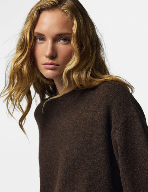 PIECES Pull Femme Sally Marron - 7