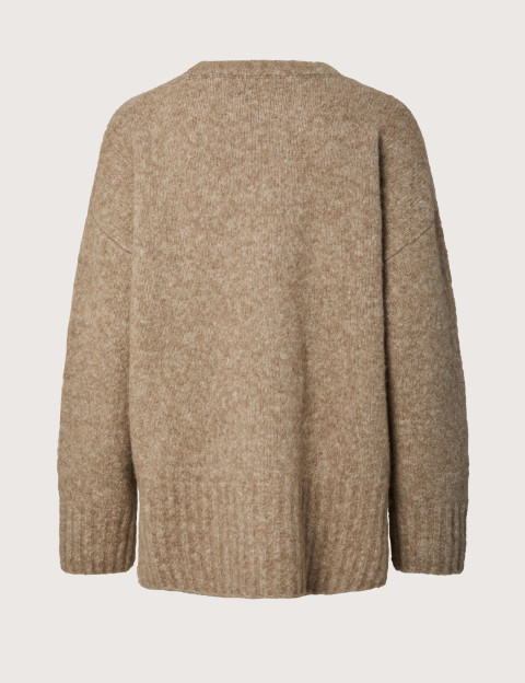PIECES Pull Femme Tina Taupe - 2
