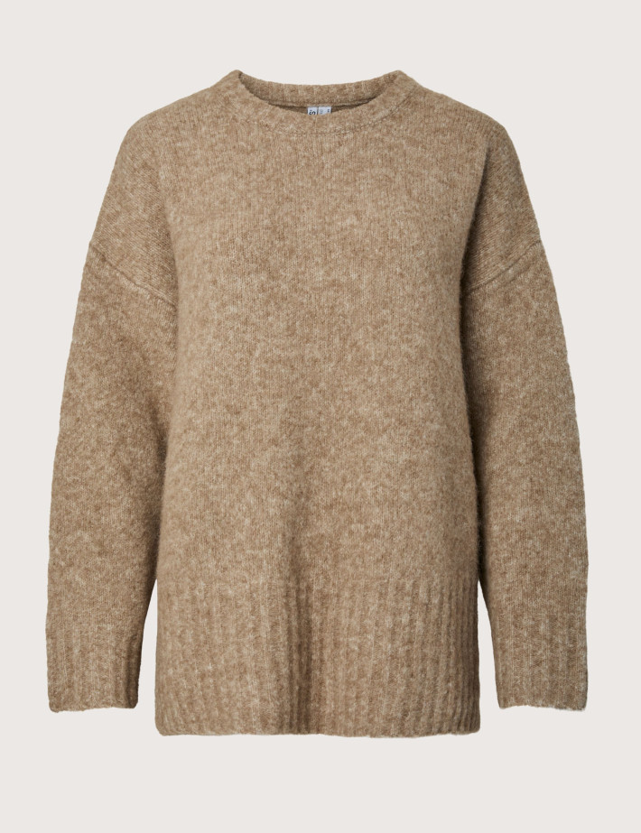 PIECES Pull Femme Tina Taupe