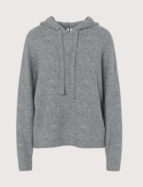 PIECES Pull Femme à Capuche Malou Gris