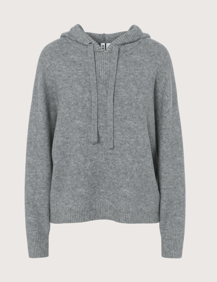 PIECES Pull Femme à Capuche Malou Gris