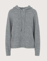 PIECES Pull Femme à Capuche Malou Gris