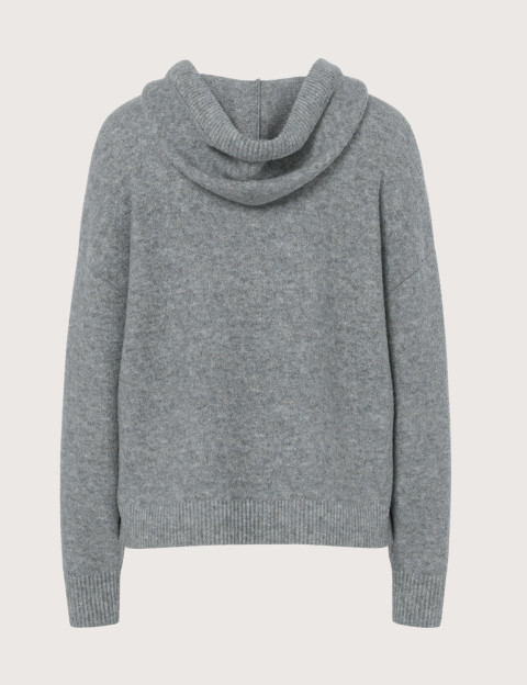 PIECES Pull Femme à Capuche Malou Gris - 2