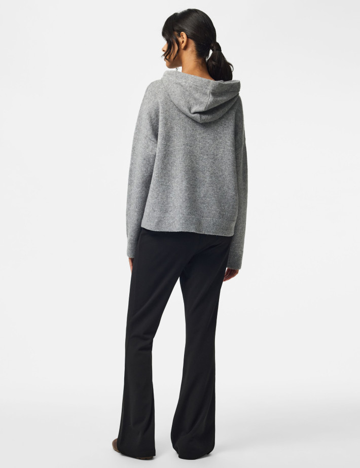 PIECES Pull Femme à Capuche Malou Gris - 4