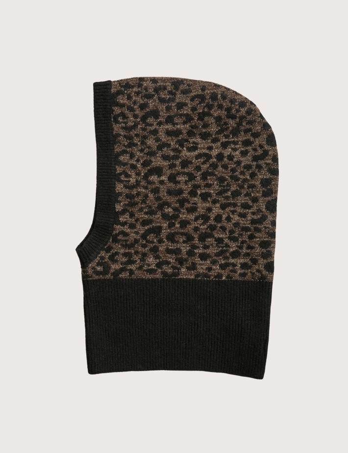 PIECES Cagoule Femme Jumbo Noir Léopard
