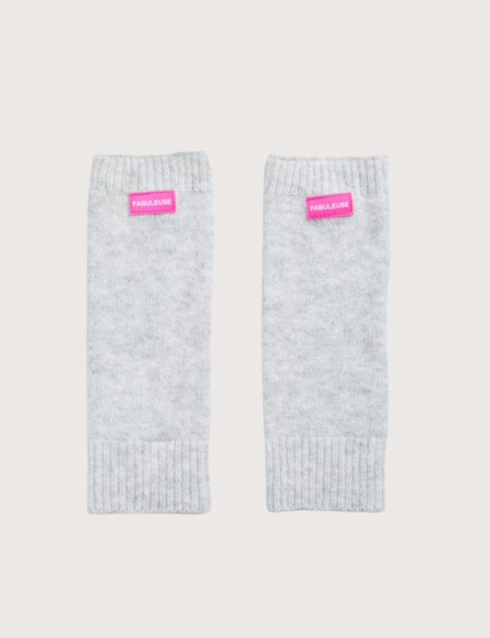 PIECES Mitaines Fortuna Gris Patch Rose