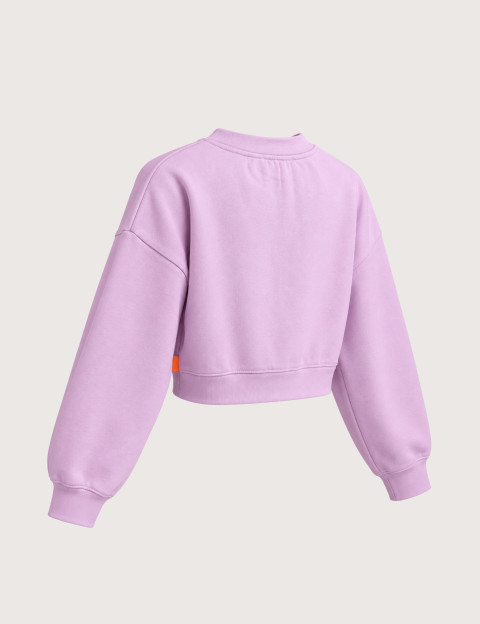 GERTRUDE Sweat Femme Col Rond Cropped Catherine Lilas - 3