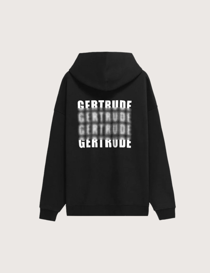 GERTRUDE Sweat Zipper Homme Print au Dos Titus Dots Noir - 2
