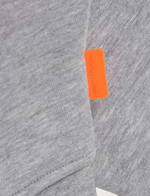 GERTRUDE Sweat Zipper Homme Print au Dos Titus Dots Gris Chiné - 4