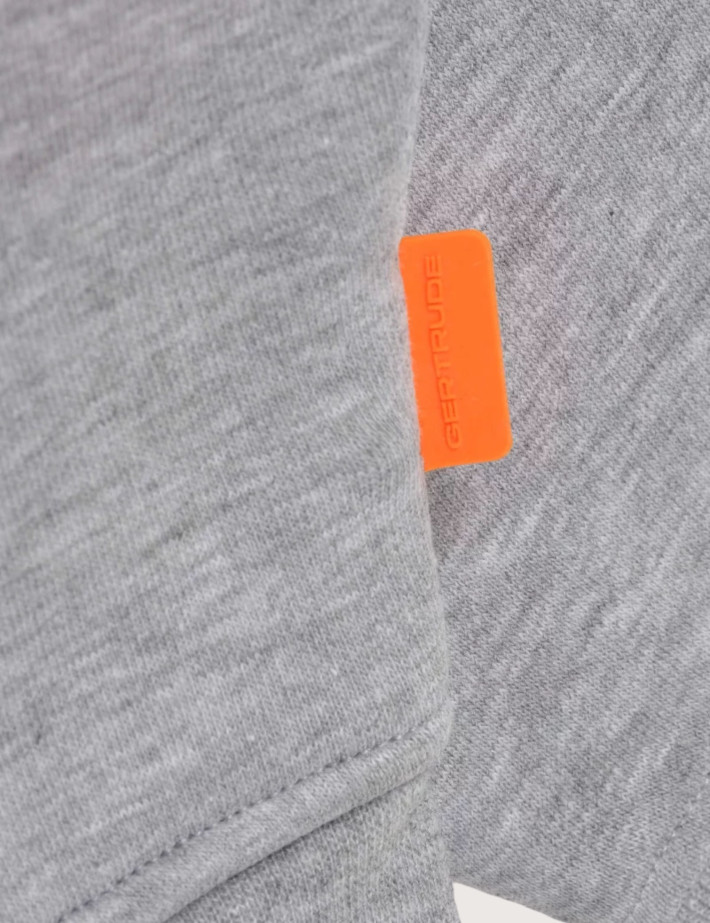 GERTRUDE Sweat Zipper Homme Print au Dos Titus Dots Gris Chiné - 4