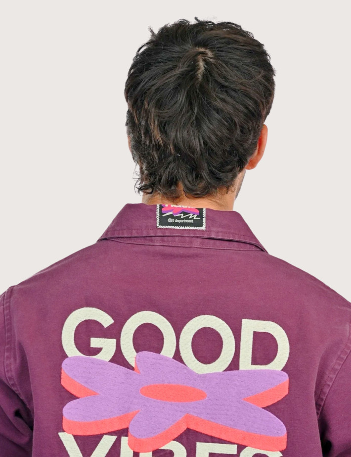 Natif Veste Homme Good Vibes Art Dpt Violet - 4