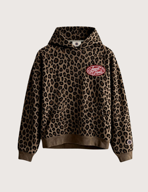 SWEET PANTS Sweat Capuche Unisex Beverly Hood Léopard