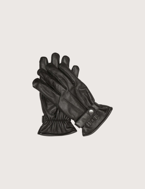 SCHOTT Gants en Cuir Logo 3D Noir