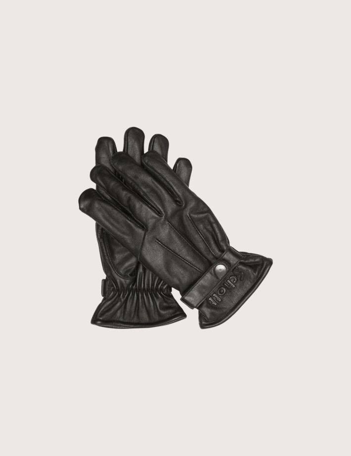 SCHOTT Gants en Cuir Logo 3D Noir