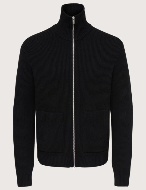 Only & Sons Zipper Col Camionneur Stay Noir
