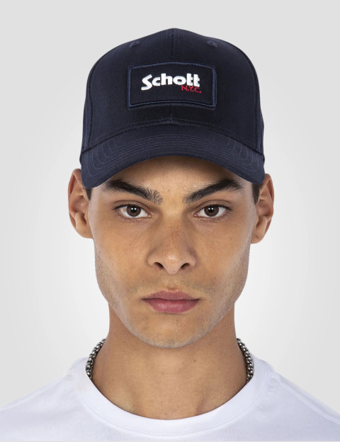 SCHOTT Casquette Badge Détachable Marine - 2