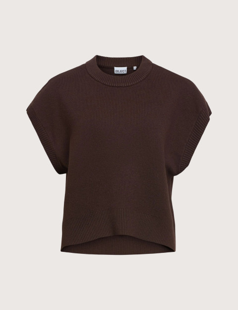 OBJECT Pull Femme Sans Manches Itone Marron