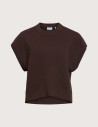 OBJECT Pull Femme Sans Manches Itone Marron